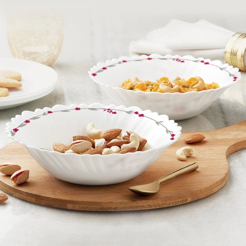 Larah by Borosil Verona 500 ML Multipurpose Bowl Set | Set of 2 Pcs
