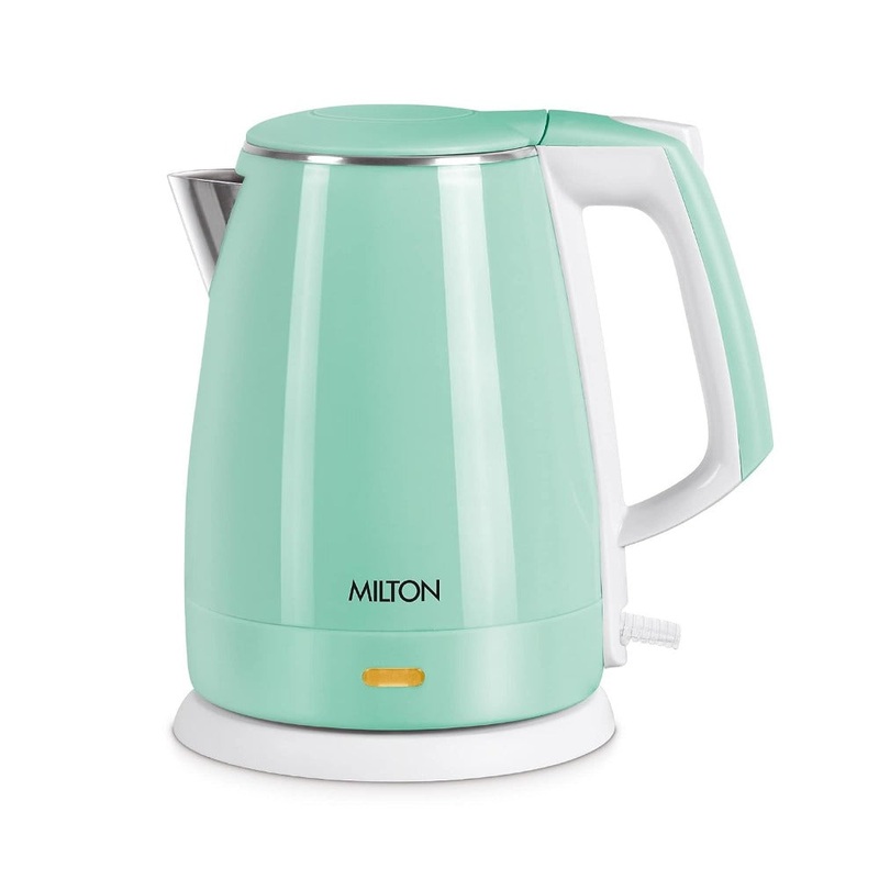 Milton Euroline Riga Electric 1.5 Litre 1500 Watts Stainless Steel Electric Kettle | Aqua Green