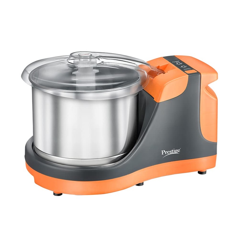 Prestige PWG 10 200 Watts 2 Litre Wet Grinder | Black & Orange