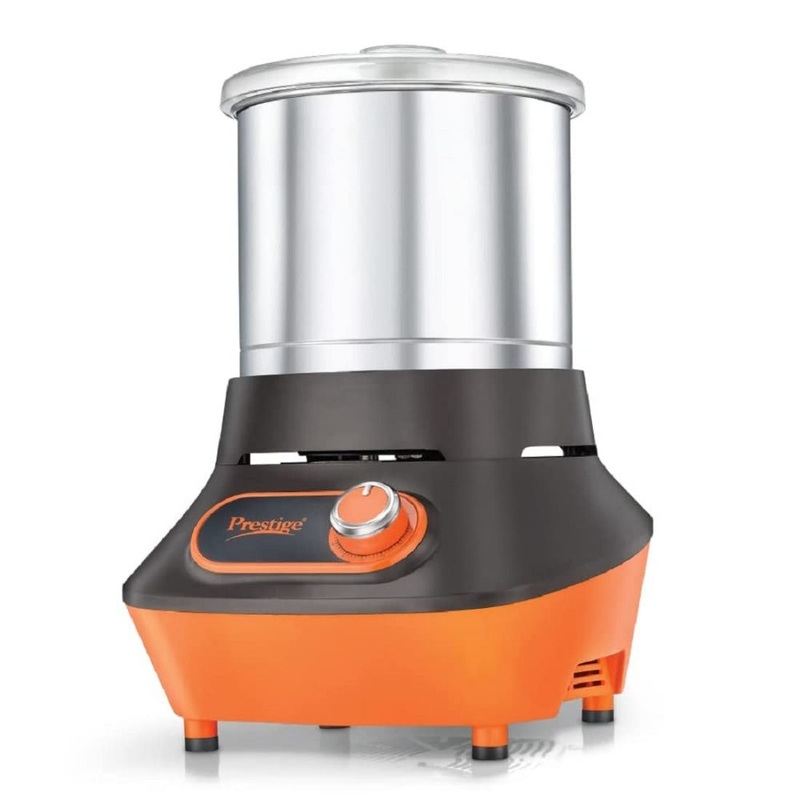 Prestige Vertical PVG 1.5 Litre 200 Watts Wet Grinder | Black & Orange