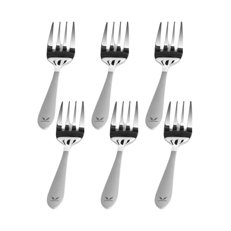 Vaya Lavish Stainless Steel Dessert Fork Set | Set of 6 Pcs