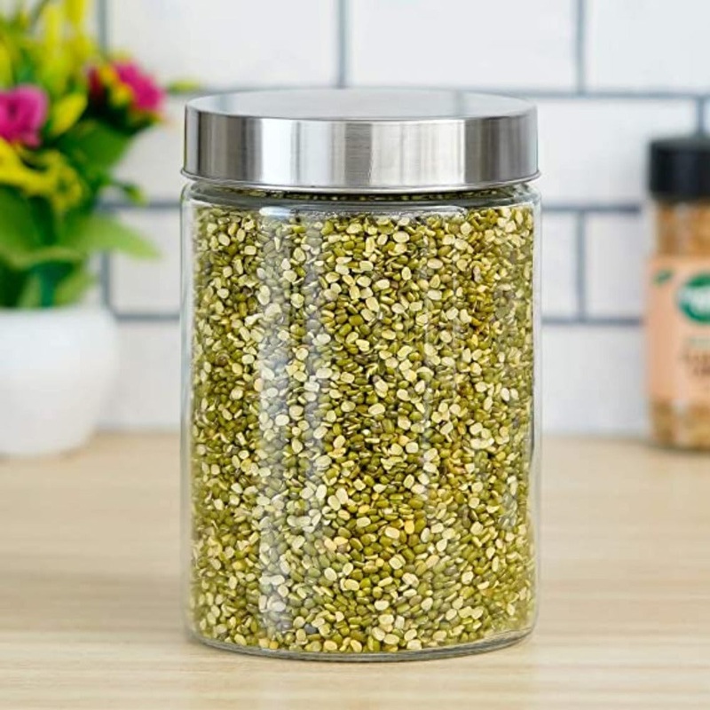 Yera X-Series KPM Glass Storage Jar with Steel Lid | Transparent | 1 Pc |