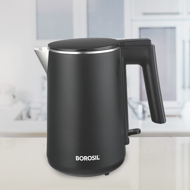 Borosil Cooltouch 1 Litre 1200 Watts Electric Kettle | Black
