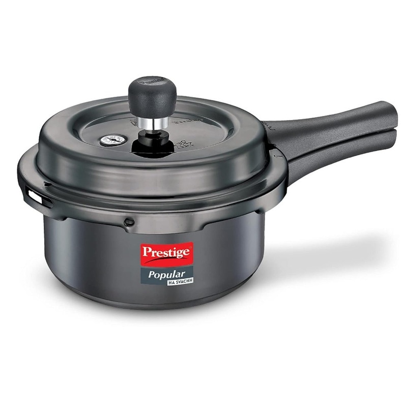 Prestige Popular Svachh Hard Anodised Pressure Cooker | Black