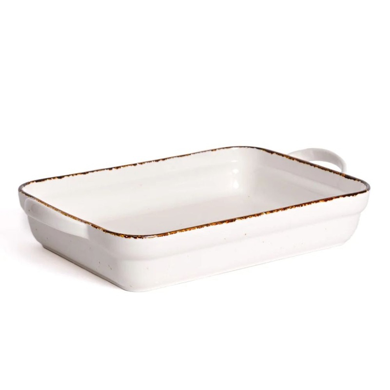 Rena Amalfi Porcelain 2500 ML Bake Tray | White | 1 Pc