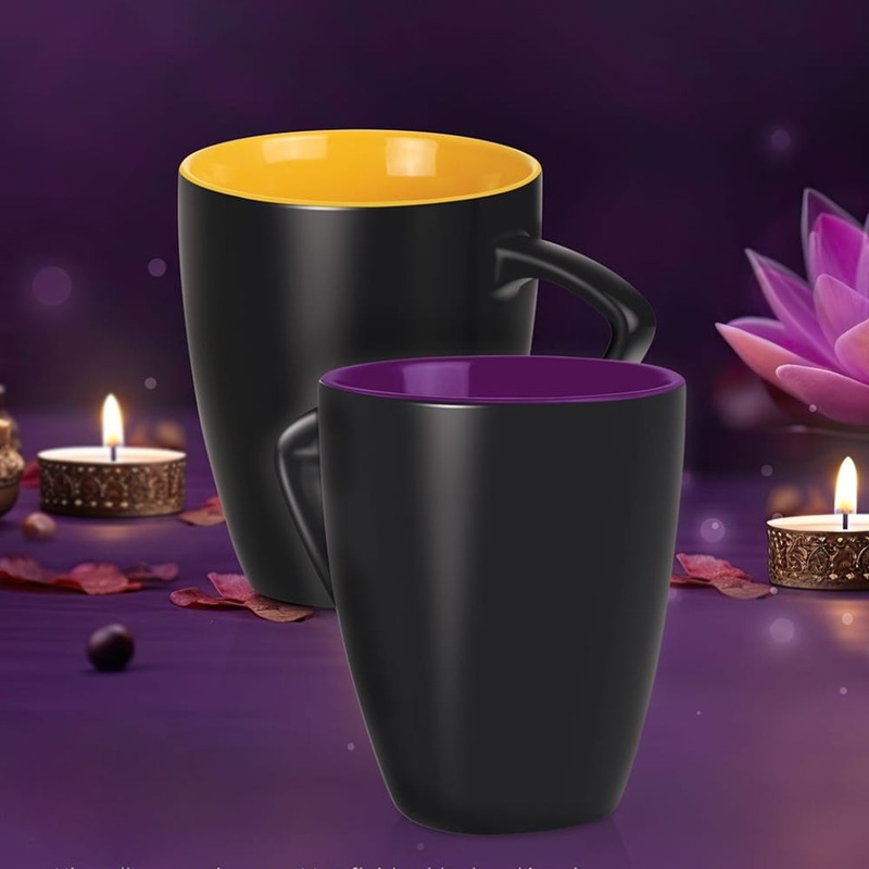 Treo Delta Ceramic 240 ML Mug | Set of 6 Pcs