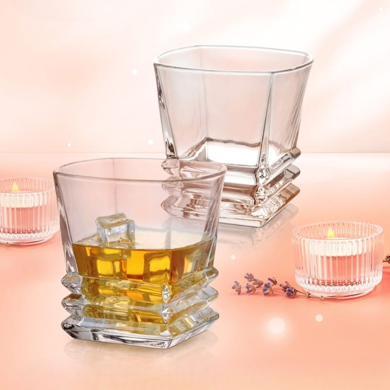 Treo Quadra On the Rocks 290 ML Tumbler | Transparent | Set of 6 Pcs
