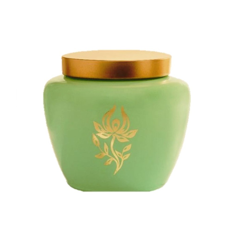 Yera Olivia 880 ML Glass Storage Jar with Metallic Lid | 1 Pc