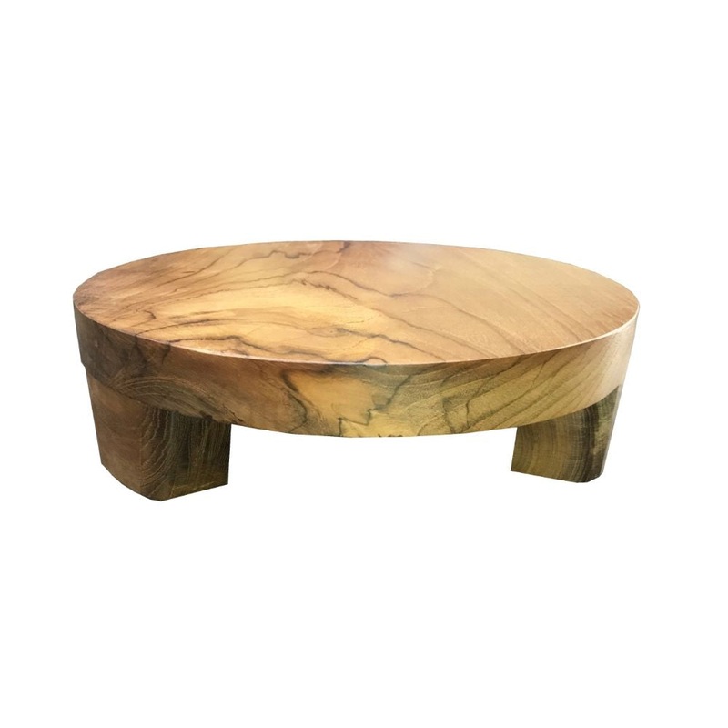 KVG Teak Wood Medium Feet Polpat | Roti Chakla | Roti Patla | Brown