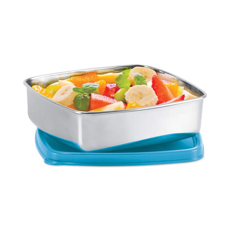 Milton Stainless Steel Pro Rectnagular Conatiners with Plastic Lid | 1 Pc