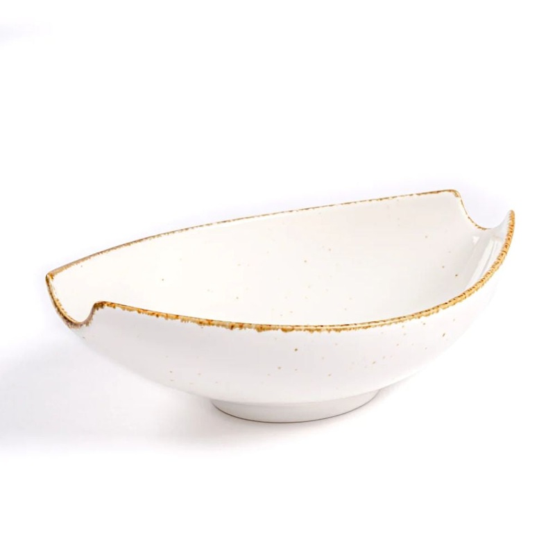 Rena Amalfi Porcelain Hammock Shape Serving Bowl | 1 Pc