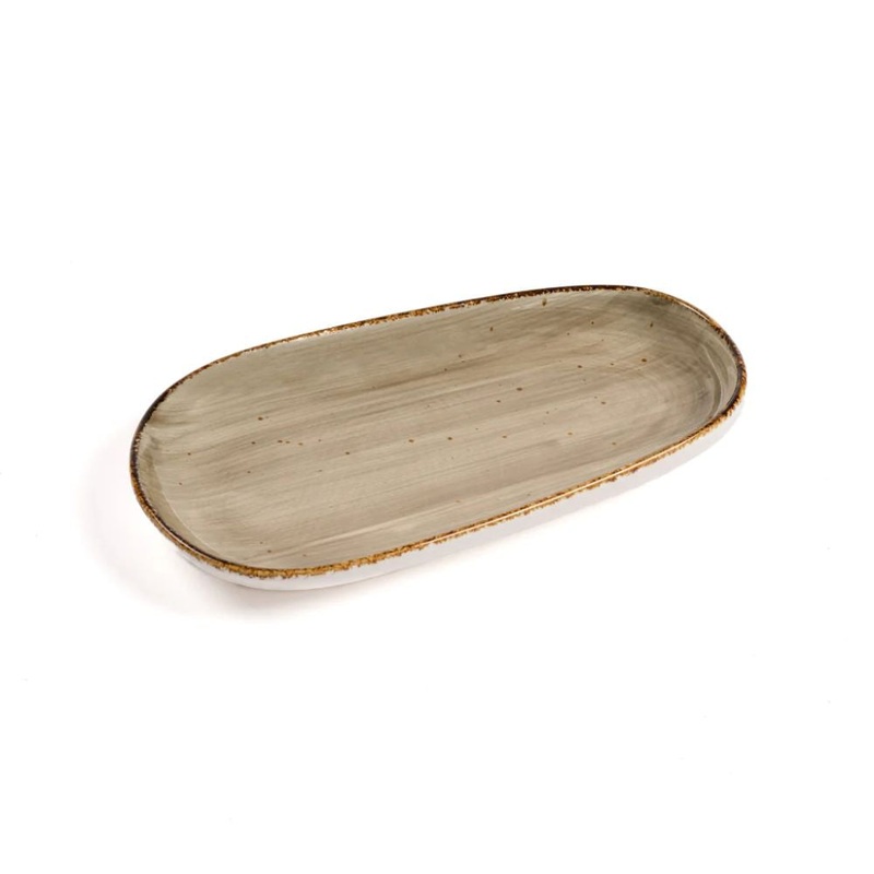Rena Amalfi Porcelain Opal Shape Dining Table Platter | Serving Tray | 1 Pc