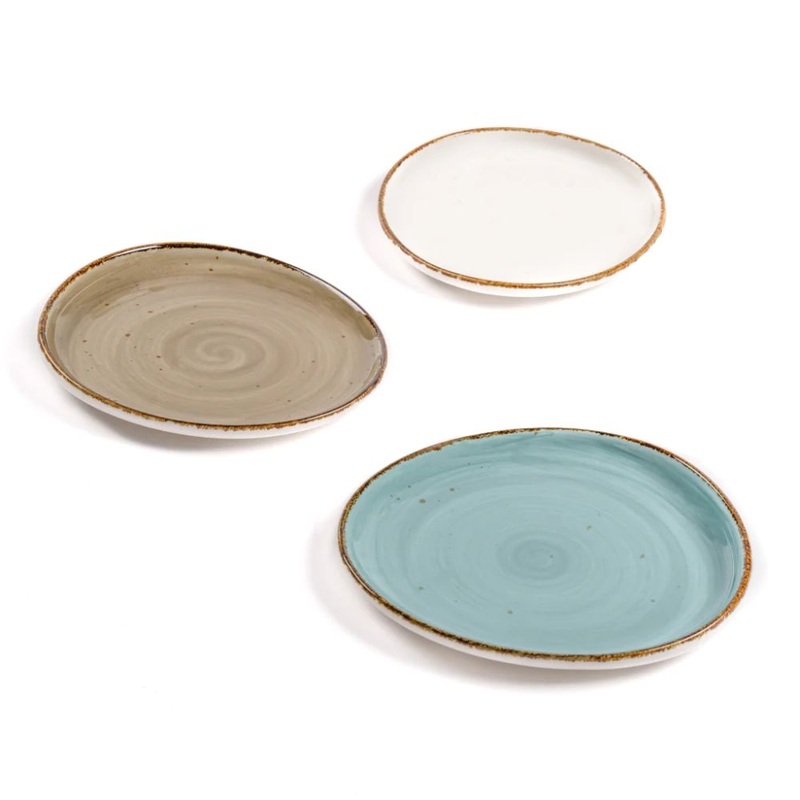 Rena Amalfi Porcelain Ovate Shape Dining Table Platter | Serving Tray | Set of 3 Pcs
