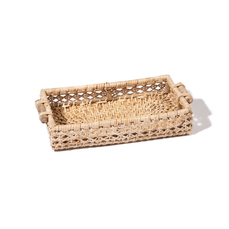 Rena Cane Rectangular Serving Tray - Medium | 1 Pc