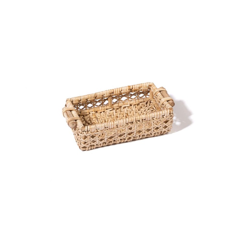 Rena Cane Rectangular Serving Tray - Small | 1 Pc