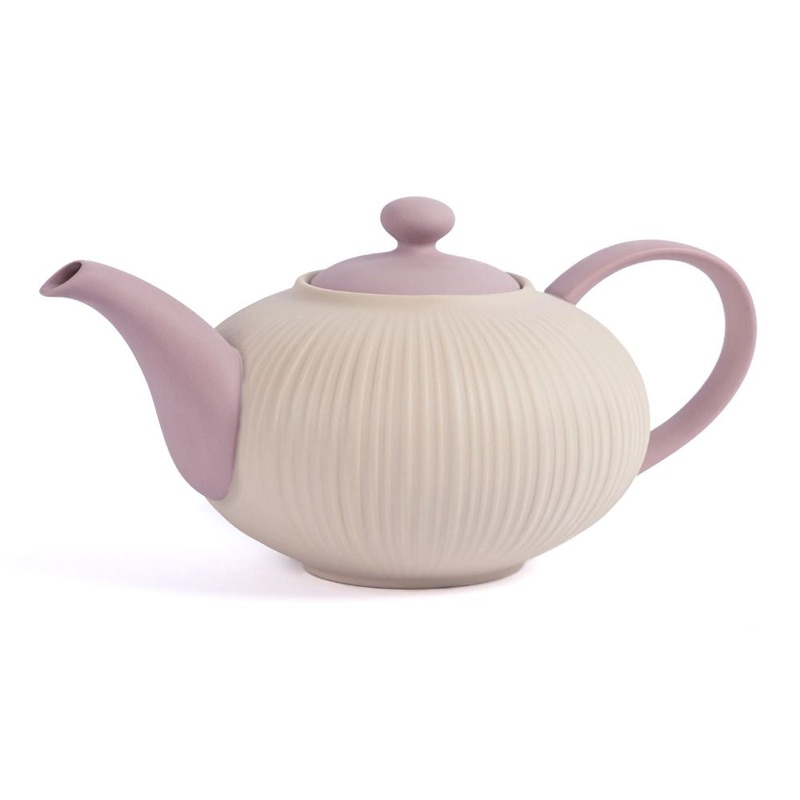 Rena Porcelain Primrose 1000 ML Tea Pot | Pink & Cream | 1 Pc