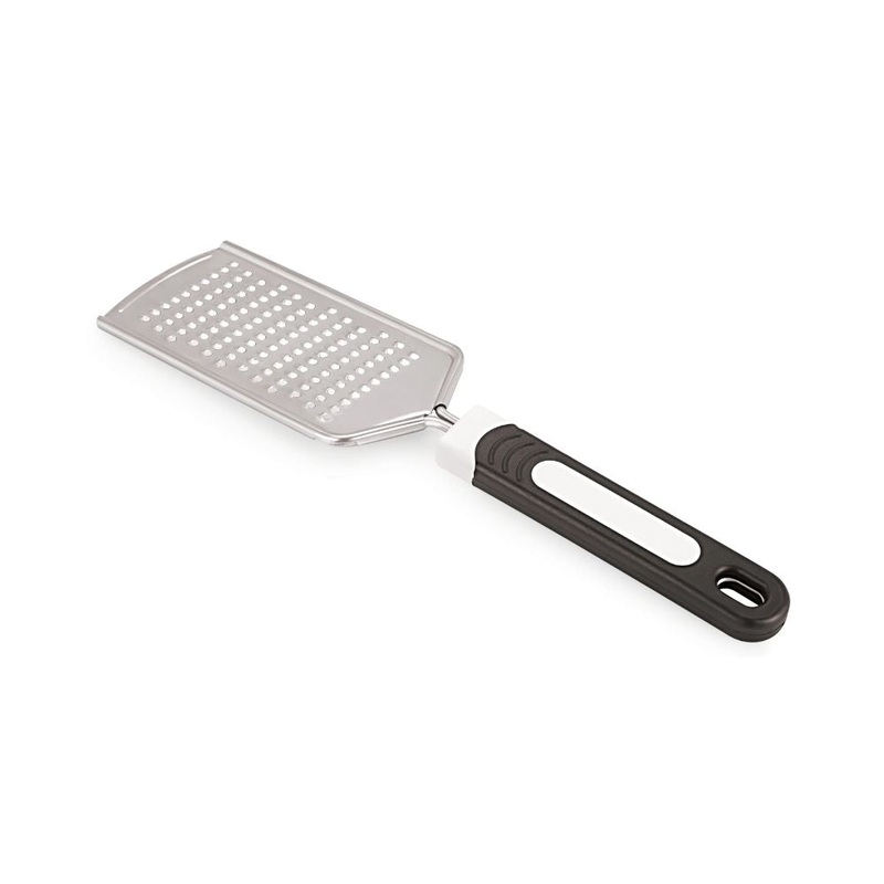 Rena Stainless Steel Cheese Grater with Plastic Handle | Black | 1 Pc