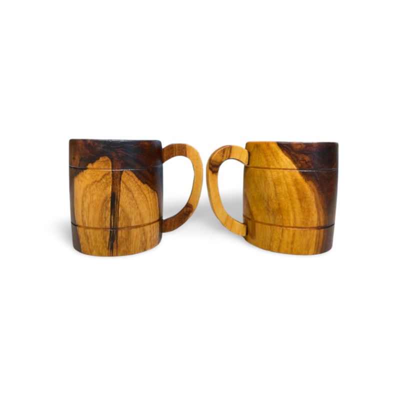 KVG Wooden Tea & Coffee Mug | 2 Pc