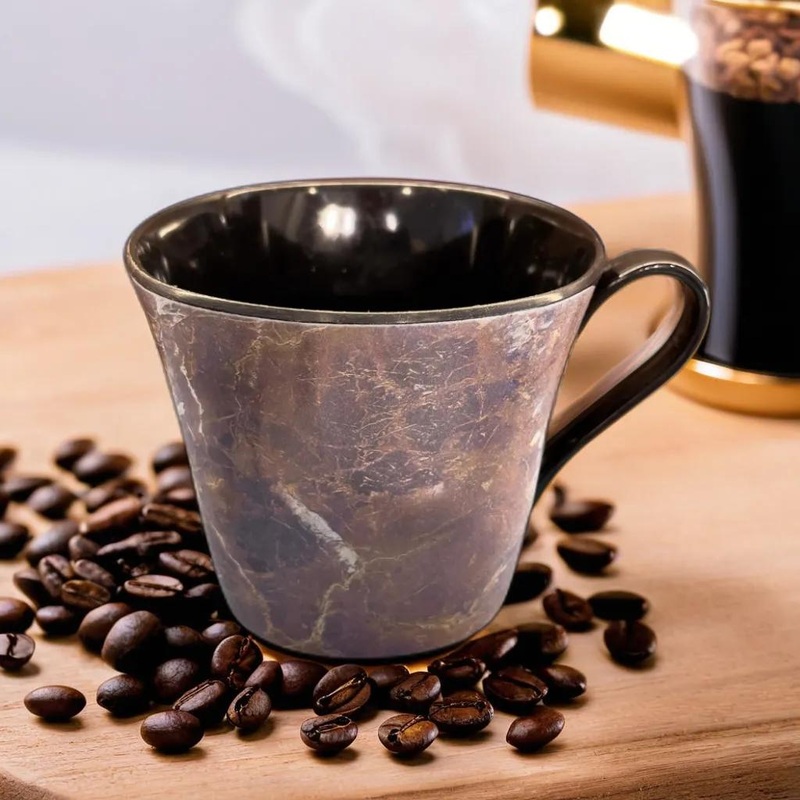 Terraware Melamine Milk Mug | Brown Marble | 1 Pc