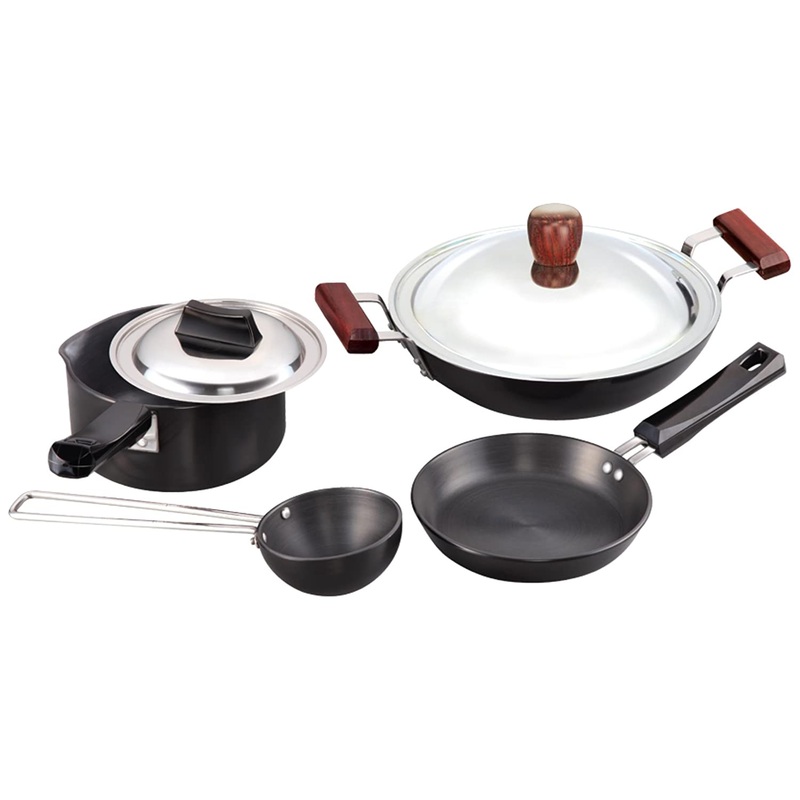 Hawkins Futura Hard Anodised Cookware, 7 Pieces Set (LS8)