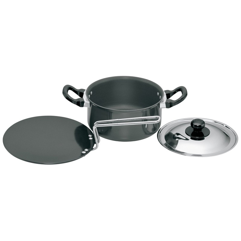 Hawkins Futura Hard Anodised Cookware Set 5, LS6 (Contains 2 Products and 1 SS lid)