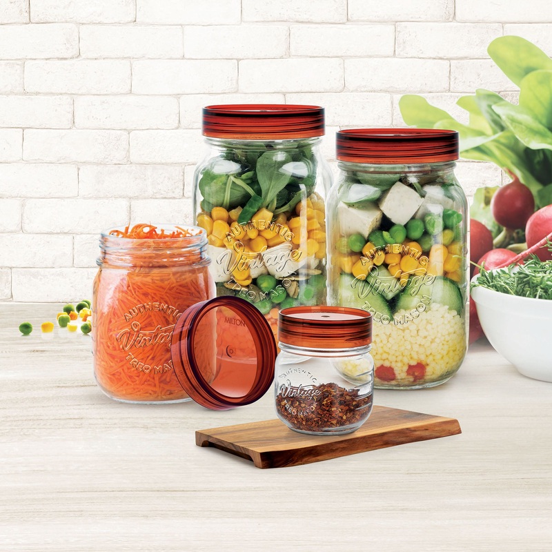 Treo Glass Vintage Jar | Transparent | 1 Pc