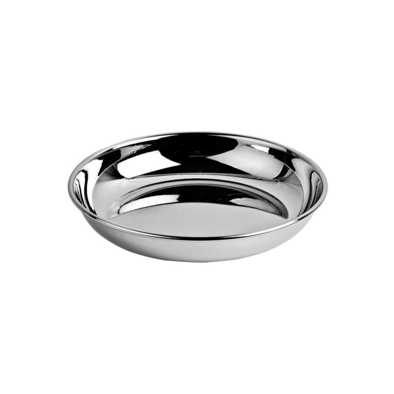 Bengani Stainless Steel Round Bottom (R.B) 22 Gauge Halwa Plate | 1 Pc