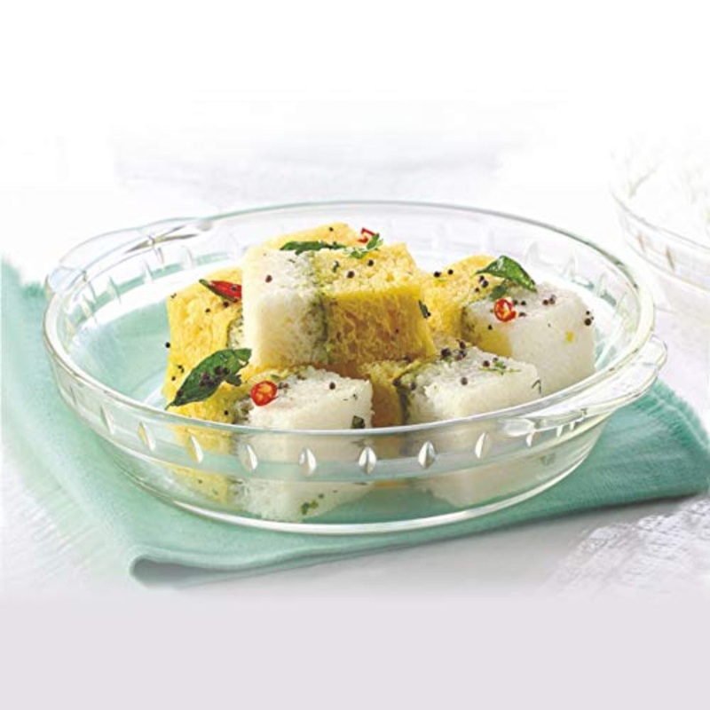 Borosil Round Microwavable Plate | Transparent | 1 Pc