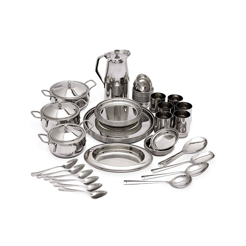Mirror 51 Pcs Plain Kanchanbogi Dinner Sets