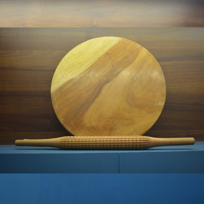 Wooden Checks Belan | Rolling Pins | Brown