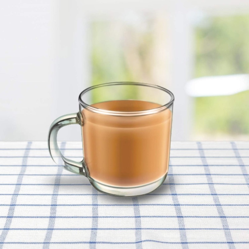 Yera Cosmos 120 ML Glass Tea & Coffee Mugs - CT4.5U | Transparent | Set of 6 Pcs