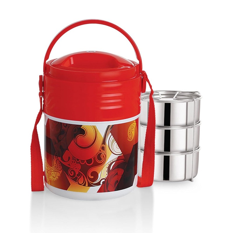 Cello Meal Kit Insulated Tiffin with Stainless Steel Containers