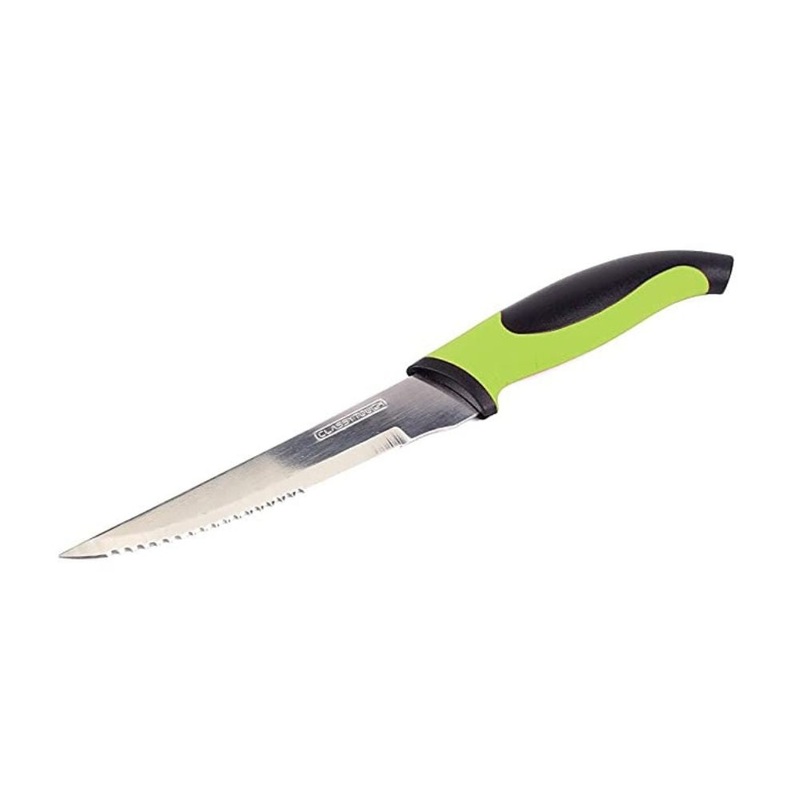 Classy Touch Stainless Steel Steak Knife with Plastic Finished Handle | Black & Green