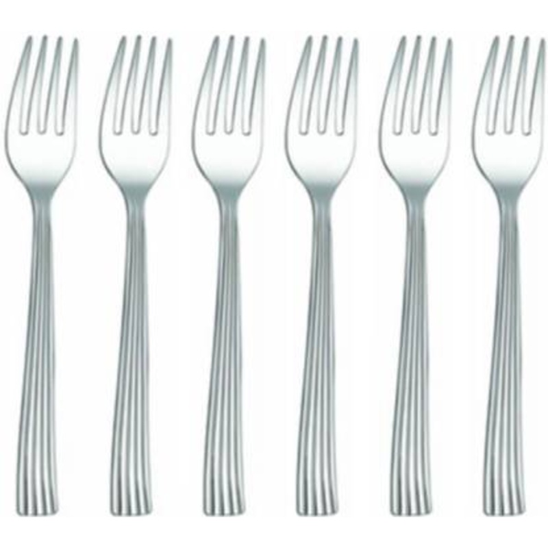 Shri & Sam Shaffield 6 Pieces Stainless Steel Dessert Fork Set(Pack of 6)