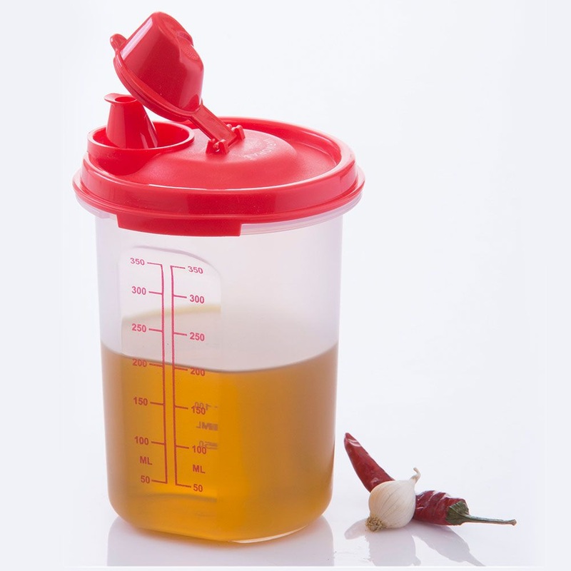 Varmora Plastic 440 ML Oil Can | Transparent | 1 Pc