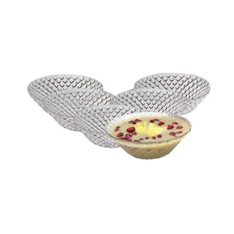 Yera Polaris Glass 170 ml Dessert Bowl - BC6M23 | Transparent | Set of 6 Pieces