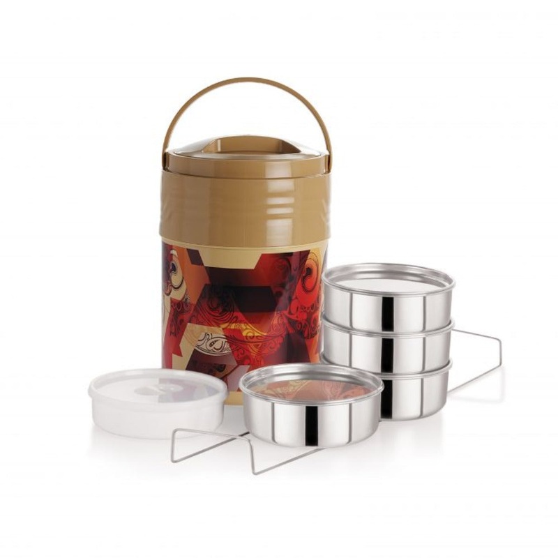 Cello Meal Star Insulated Tiffin with Stainless Steel Containers | 4 Containers