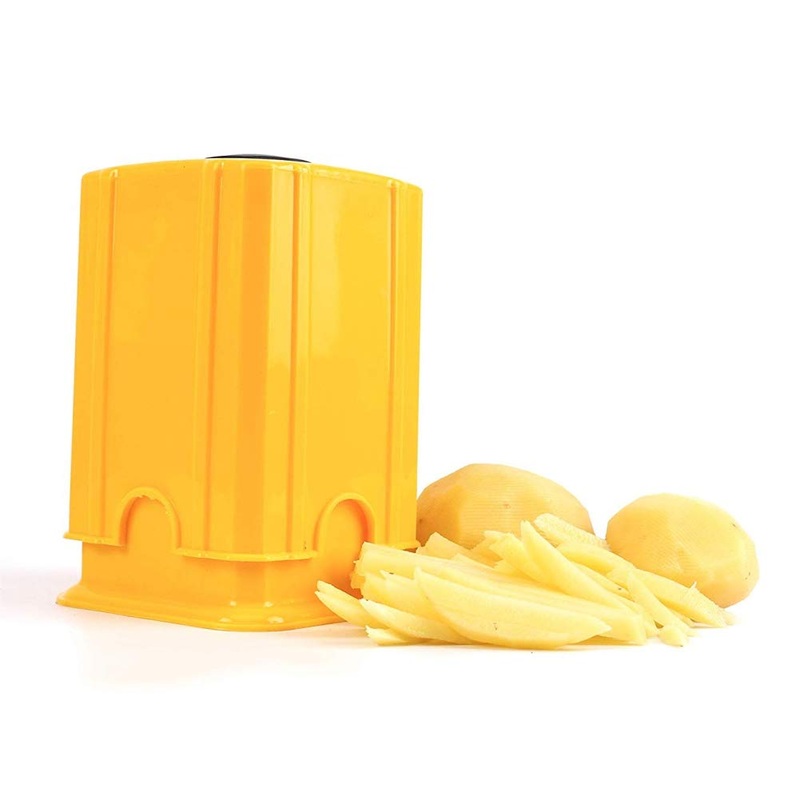 Classy Touch Potato Wedges Finger French Fries Cutter | Chipser Slicer | Yellow