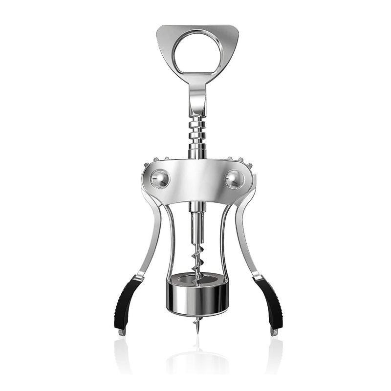 Classy Touch Wing Style Wine/Champagne Bottle Corkscrew Opener with Built In Bottle Opener | 1 Pc