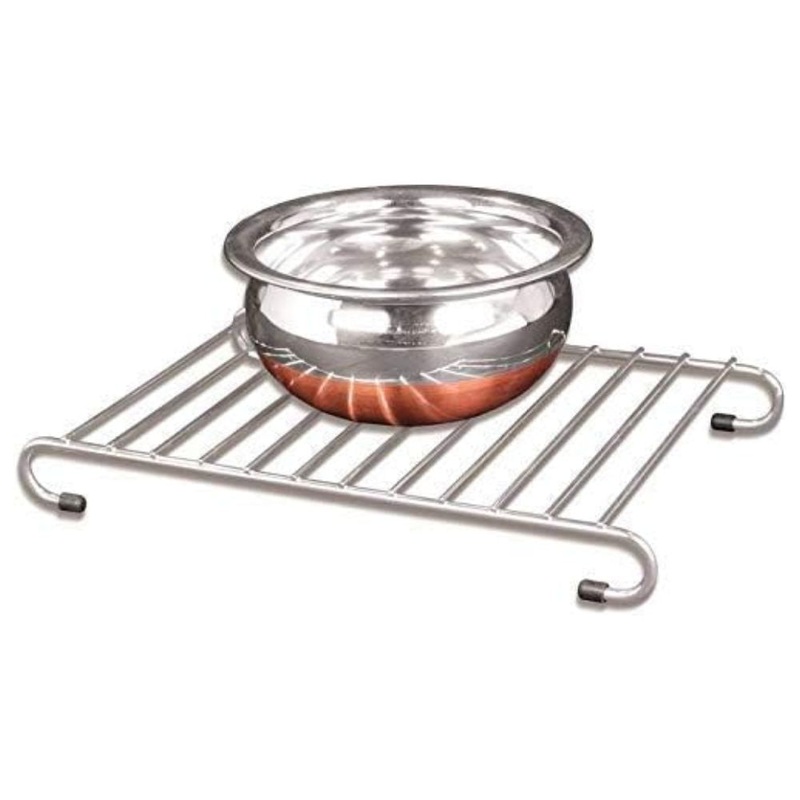 Decent Stainless Steel Hot Plate Stand | Set of 3 Pcs
