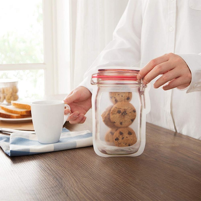 Reusable Airtight Zip Sealed 500 ML Bag | Transparent | 1 Pc