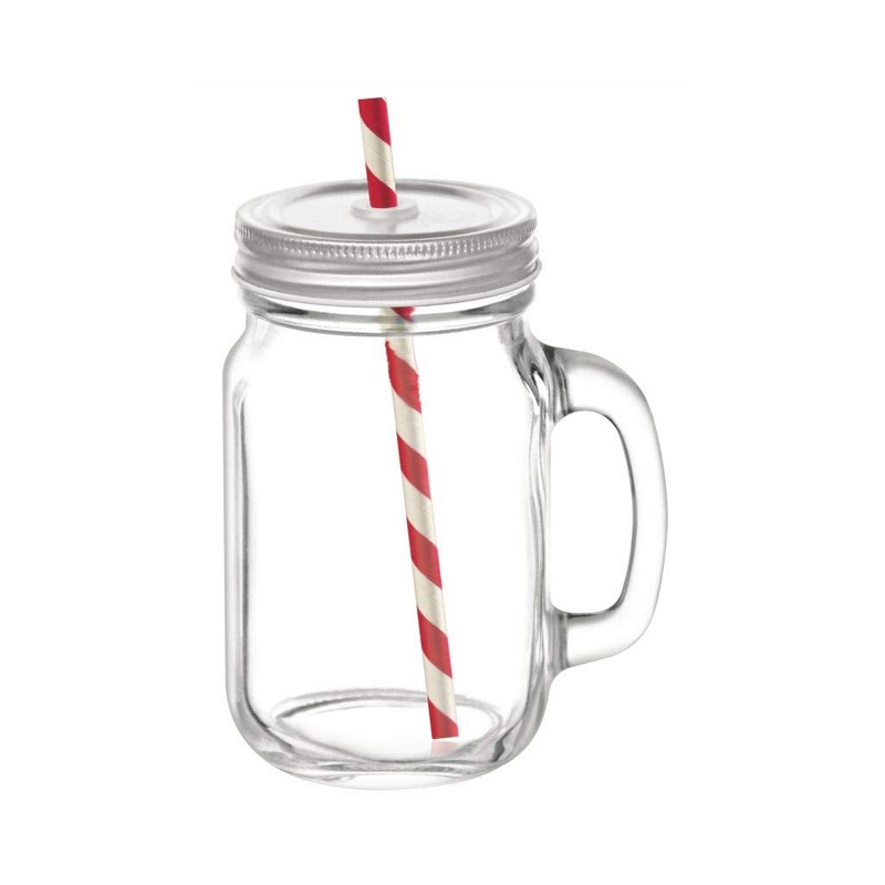 Treo Trinity Mason Jar 470ML With Straw | 1 Pc