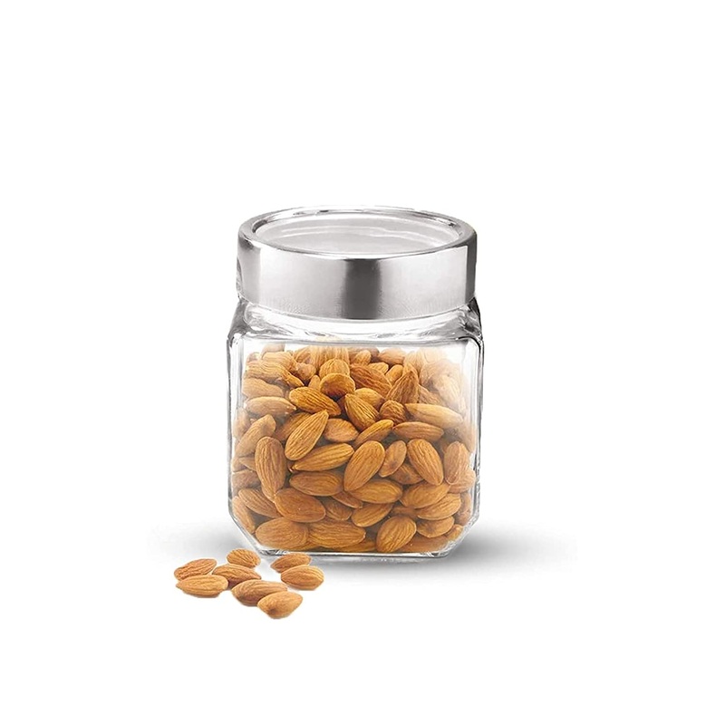 Yera KSM 600 Jar With Steel Lid 595 ML - Set of 2 Storage Jars