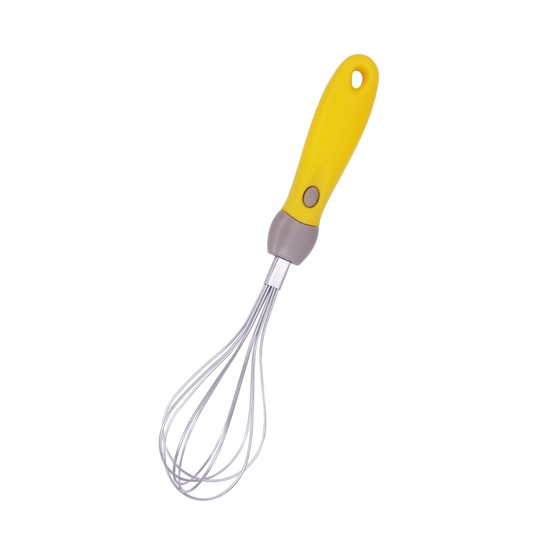 Classy Touch Stainless Steel Wire Hand Whisk - CT529 | Yellow & Grey