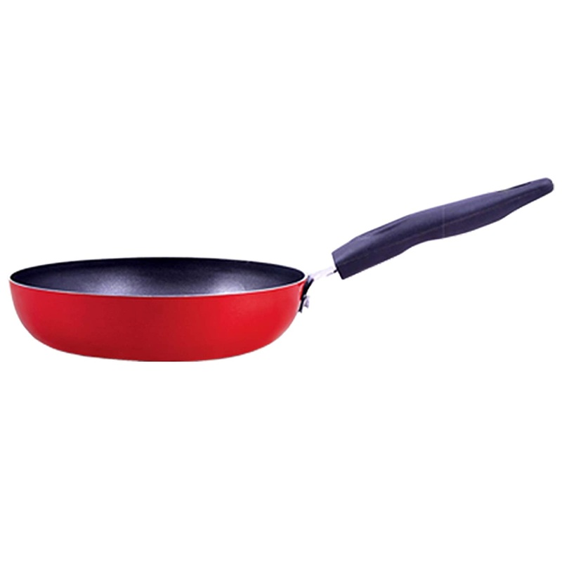 Nirlon Nelcon Aluminium Mini Tadka Pan/ Vagariya | Red