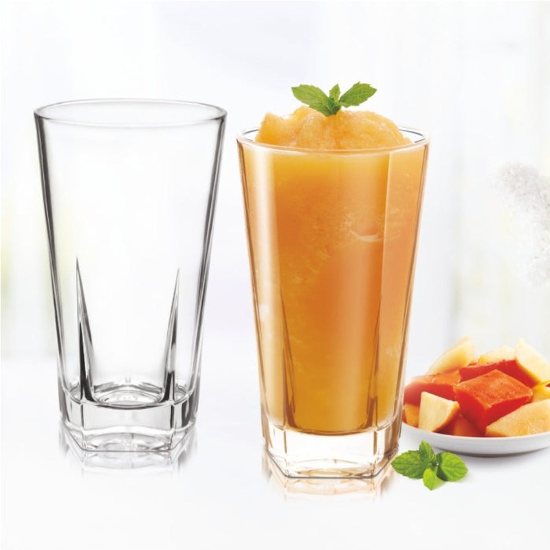 Treo Crescent Cool 274 ML Tumbler | Transparent | Set of 6 Pcs