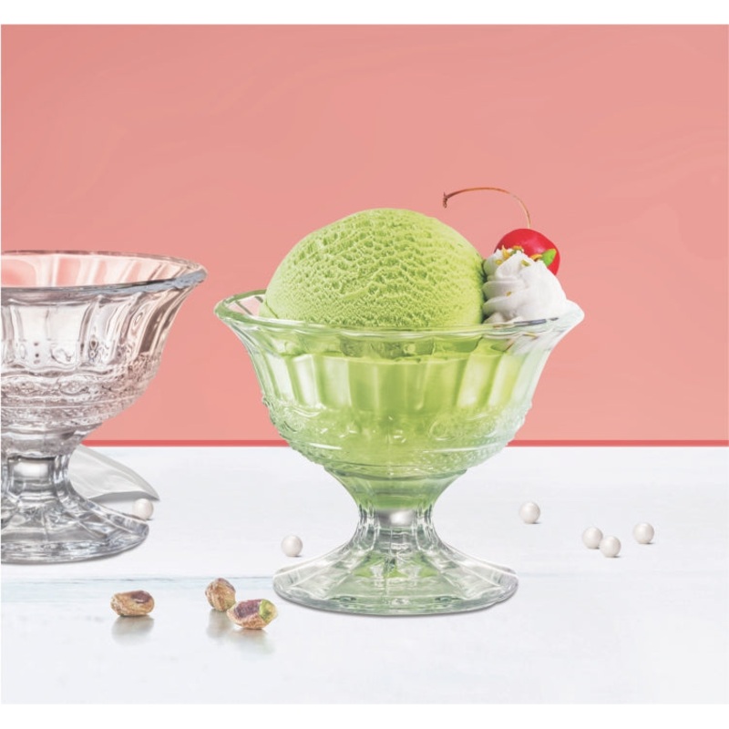 Treo Florence Glass Bowl | 140 ML | Transparent | Set of 6 Pcs