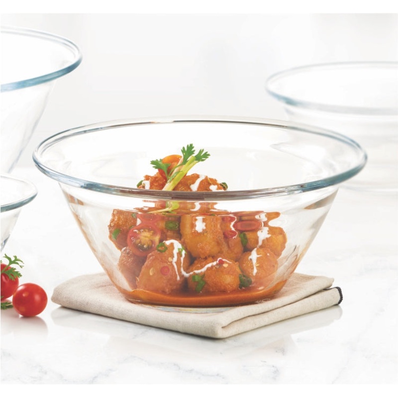 Treo Laurel Glass Bowl | 1650 ML | Transparent | 1 Pc