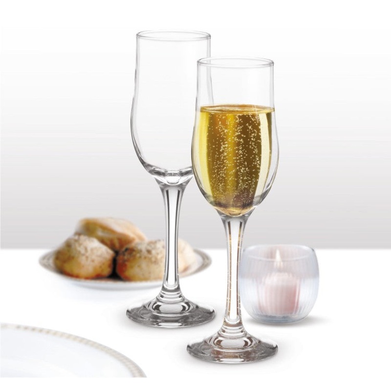 Treo Odyssey Champagne 210 ML Glass Set Of 6 Pcs - Tre0058