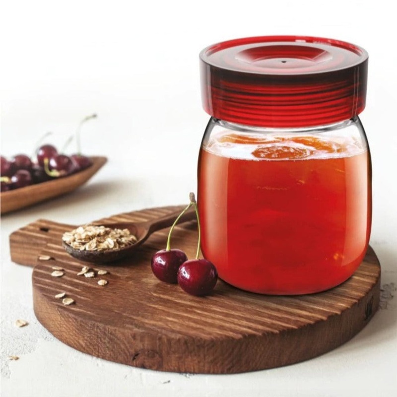 Treo Round Glass Storage Jar | Transparent | 1 Pc